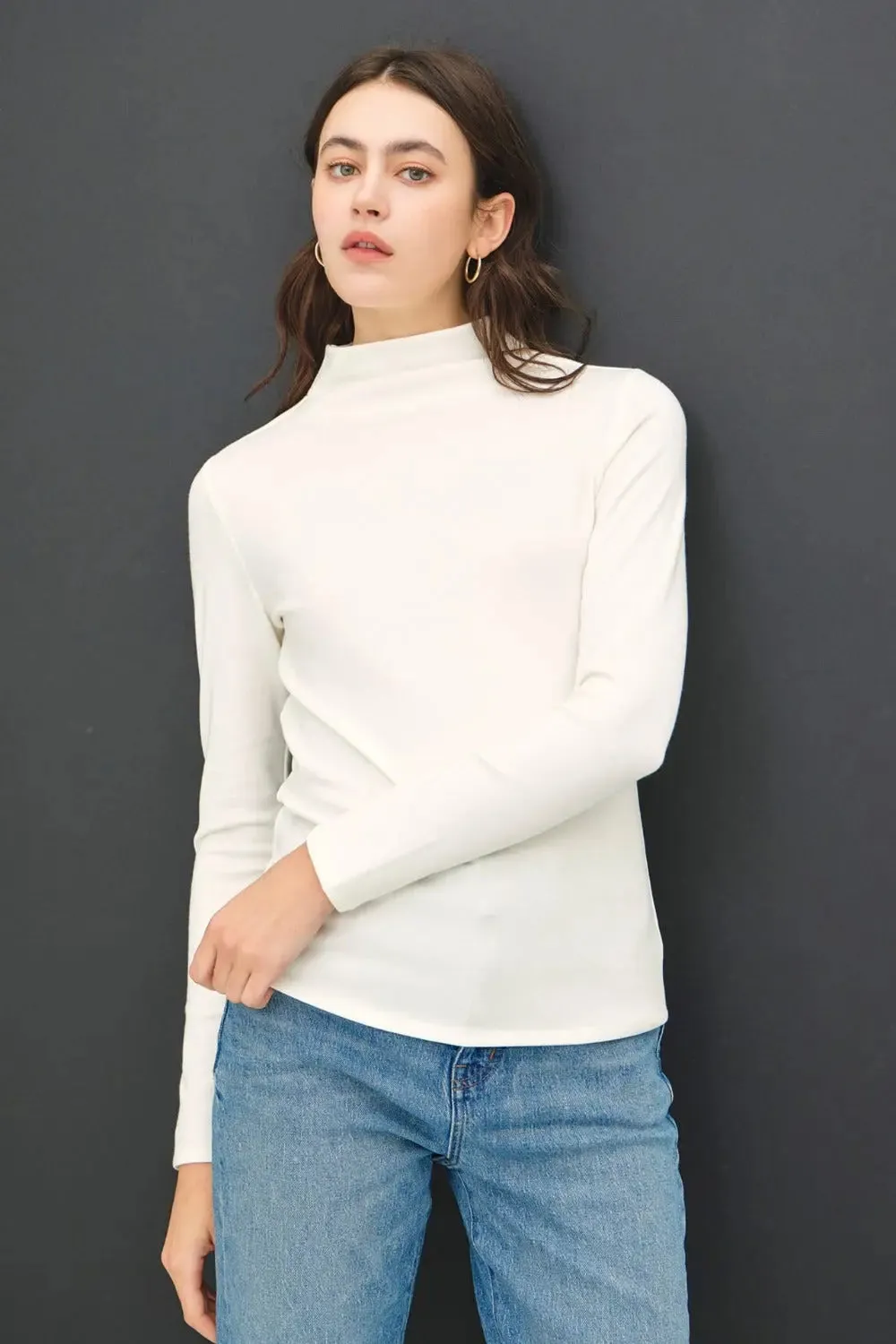 Long Sleeve Mock Neck Shirt