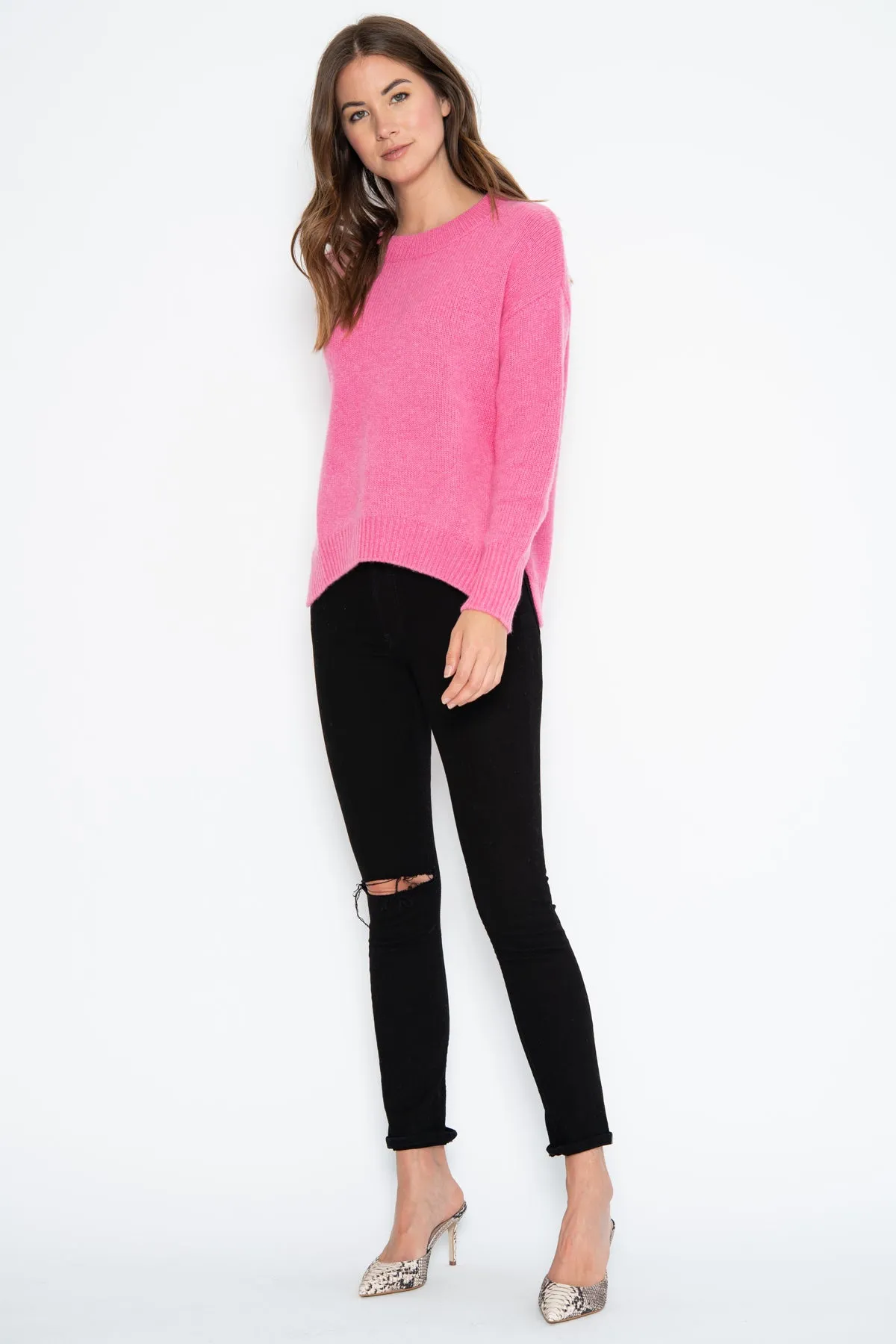 Lyle Cashmere Pullover - Pink Shock