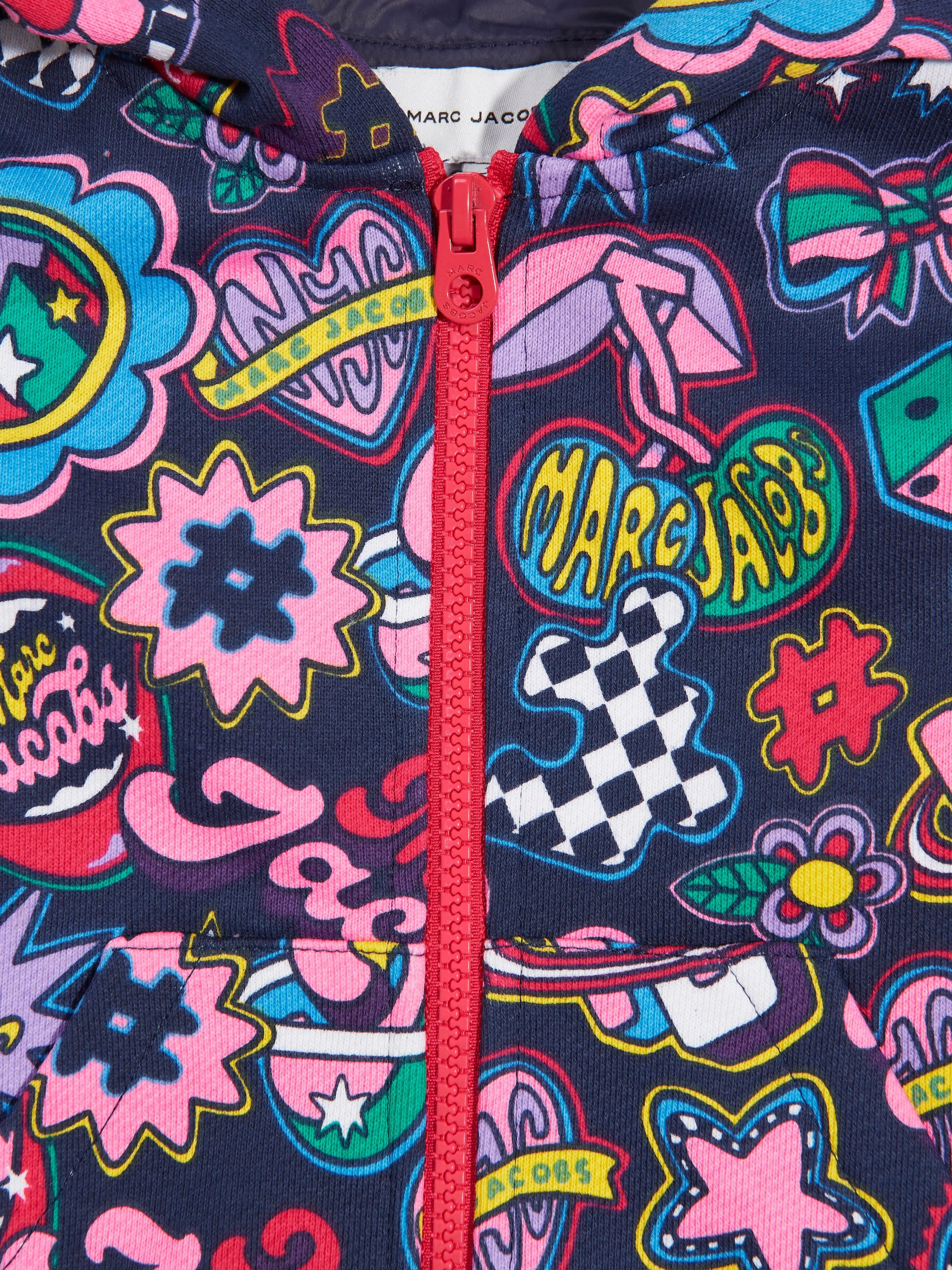 MARC JACOBS Girls Illustrated Zip Up Top in Multicolour