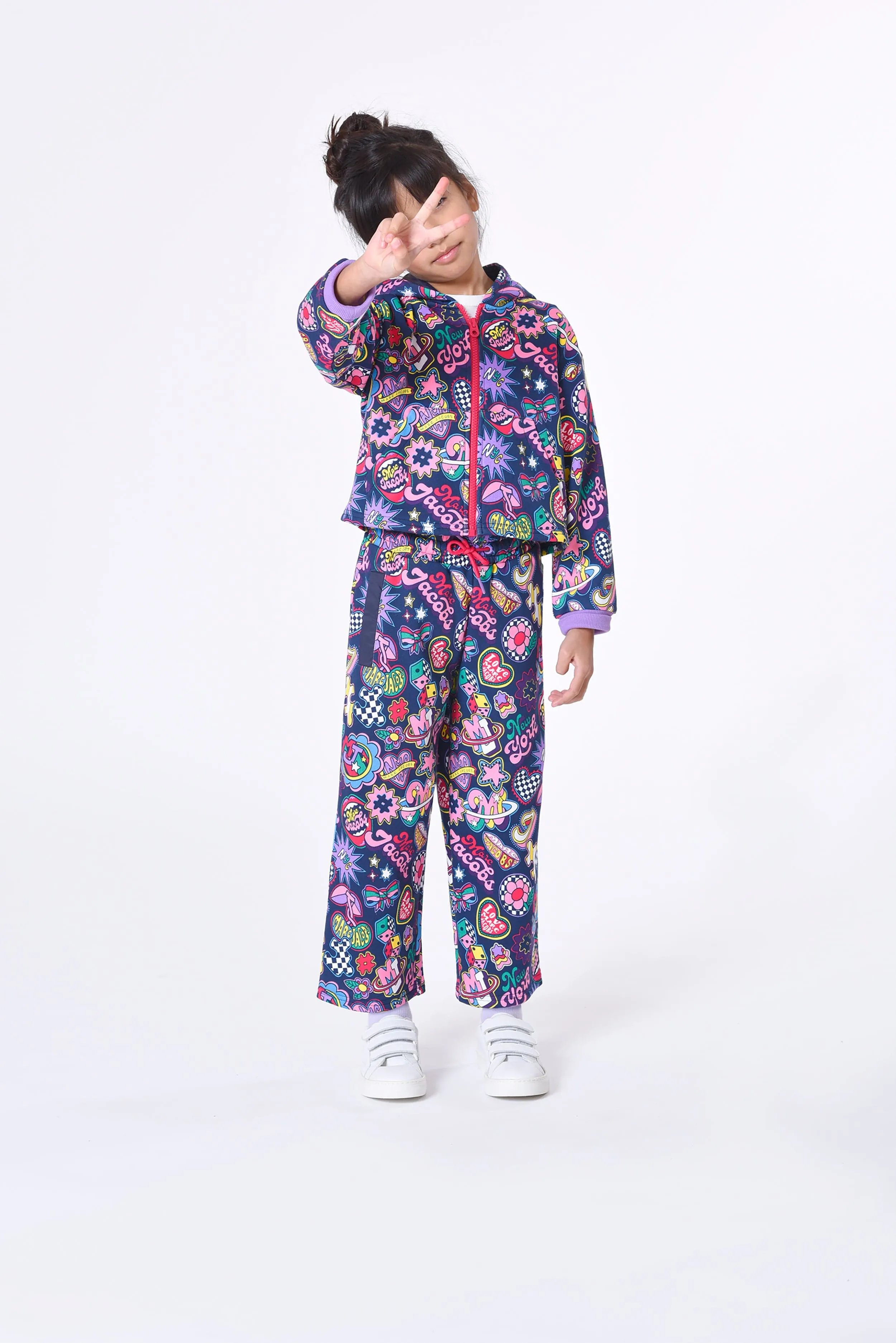 MARC JACOBS Girls Illustrated Zip Up Top in Multicolour