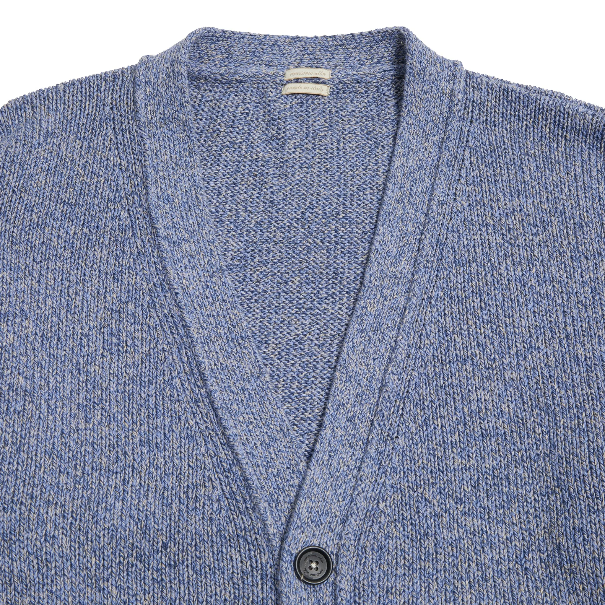Massimo Alba Joe Cardigan in Celeste