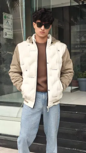 mens impoted white Versace puffer jacket
