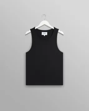 Montague Rib Knit Vest Black