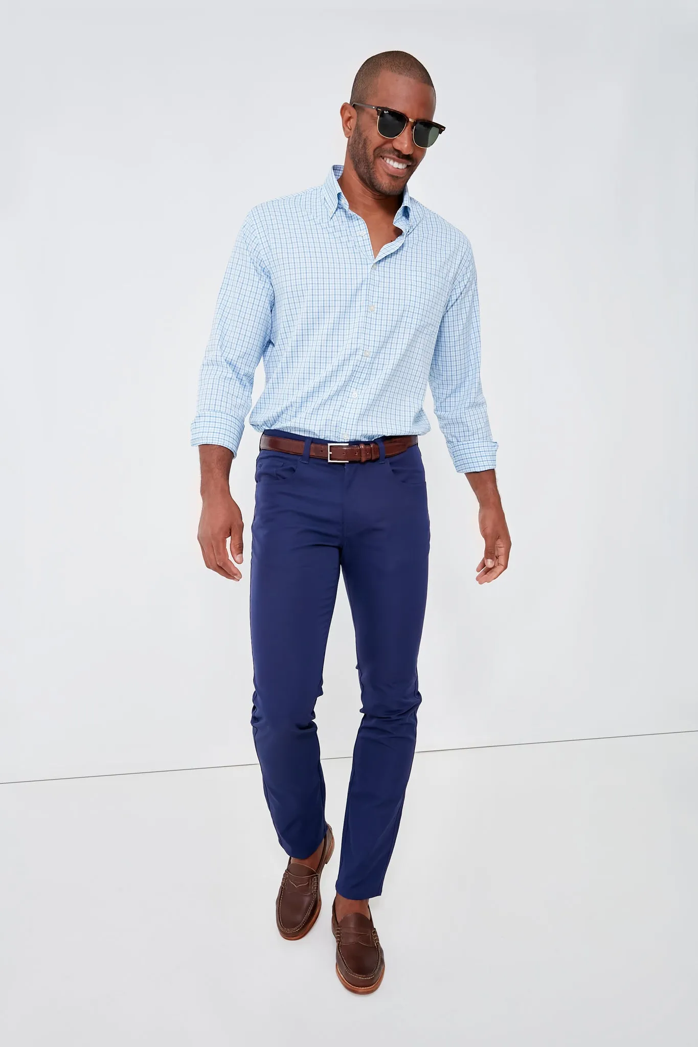 Navy Performance Five-Pocket Pant