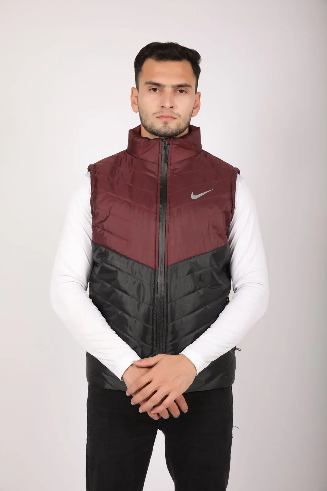 Nik Premium Half Sleeves Jacket - Mehroon