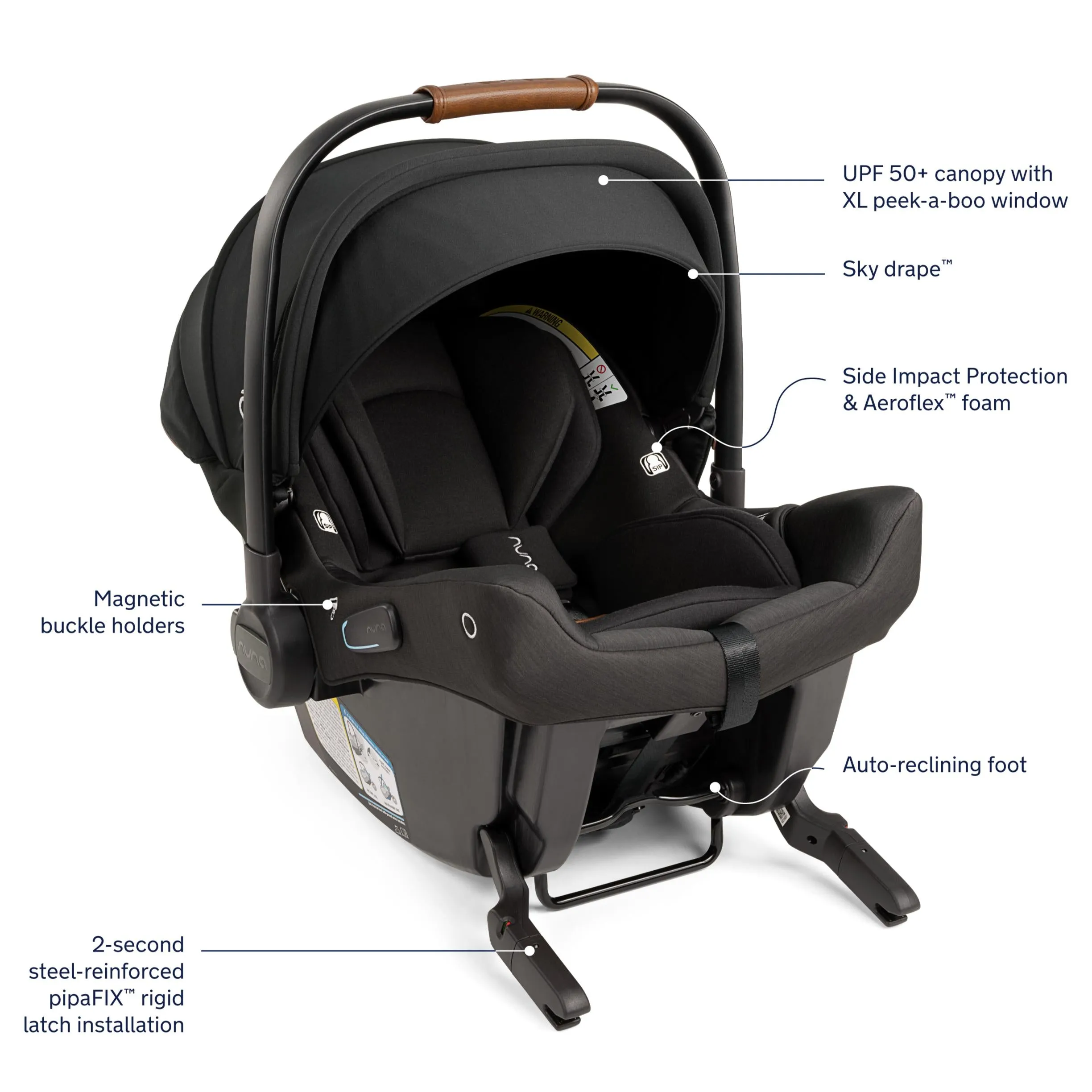 Nuna - Triv NEXT   Pipa URBN Travel System - Caviar