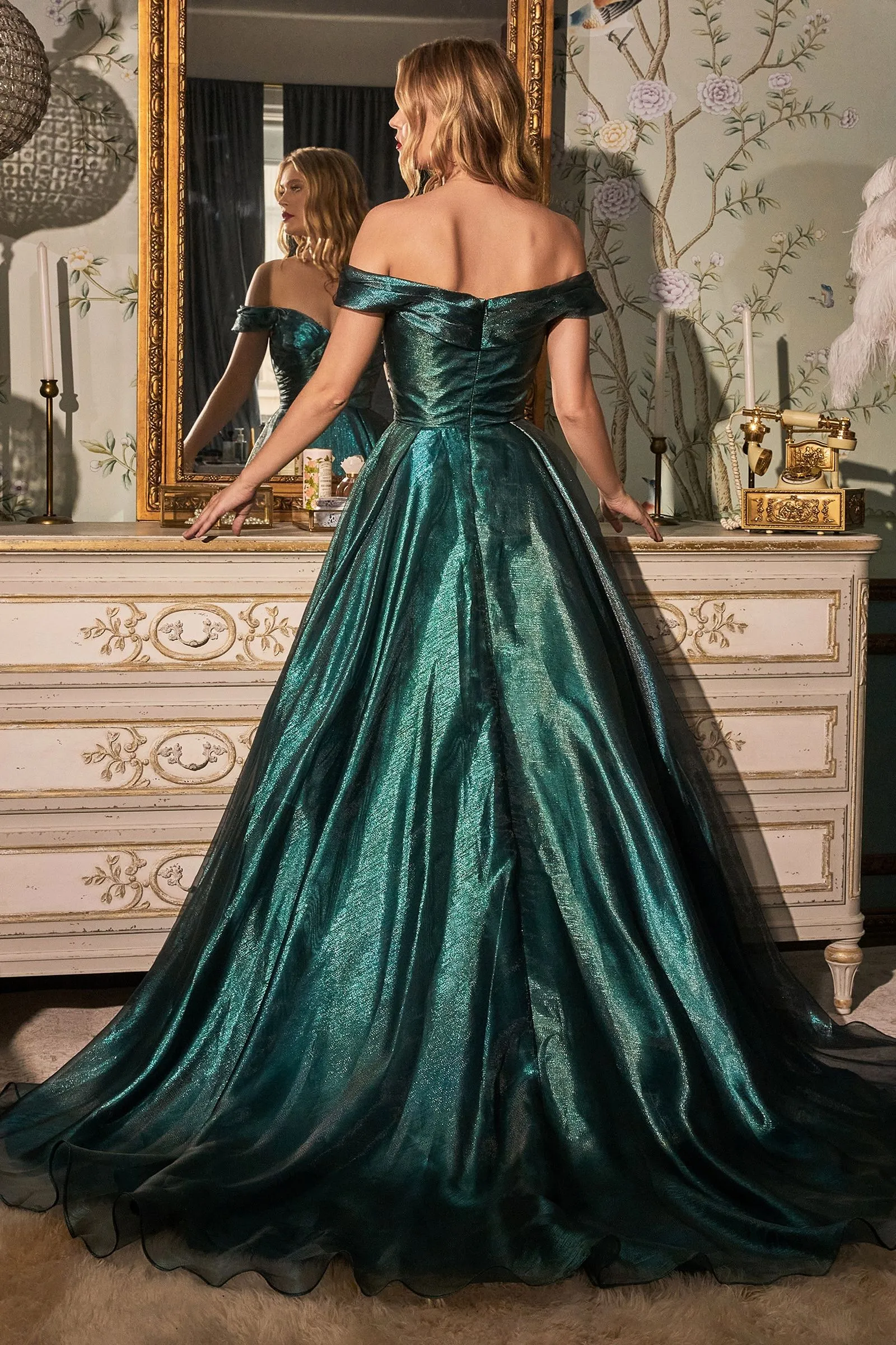Organza Off The Shoulder Ball Gown