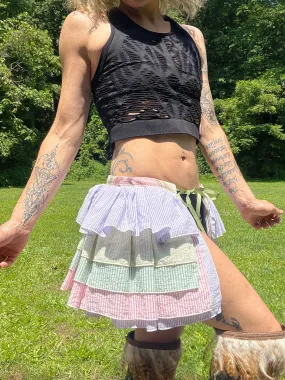 Pastel Colored Bustle Skirt, Festival Belt, Burlesque Skirt, Rave Costume, Pin Up skirt