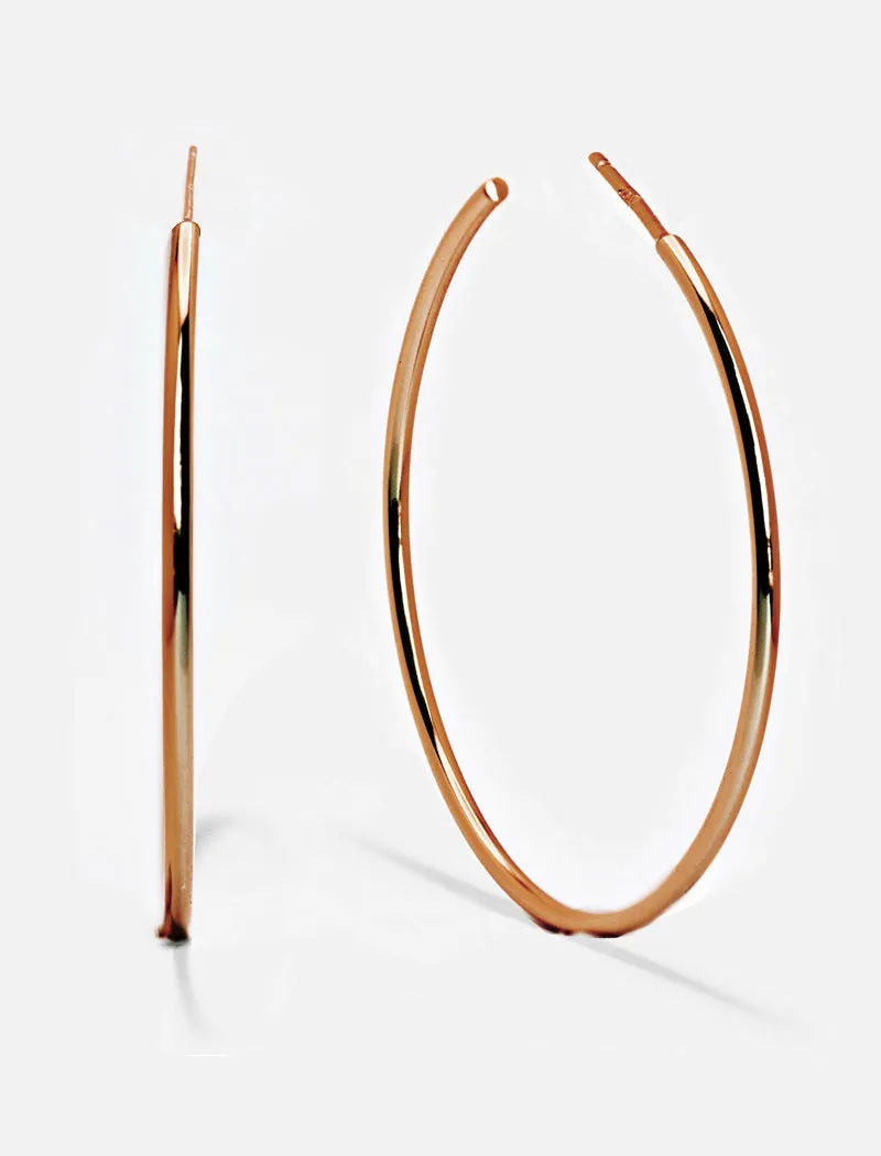 PERFECT Hoop Earrings | 18K Rose Gold Over Sterling Silver