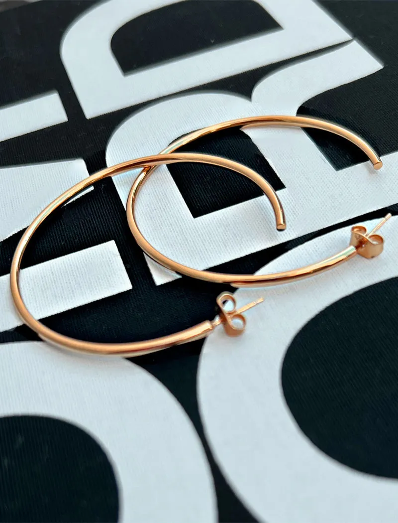 PERFECT Hoop Earrings | 18K Rose Gold Over Sterling Silver