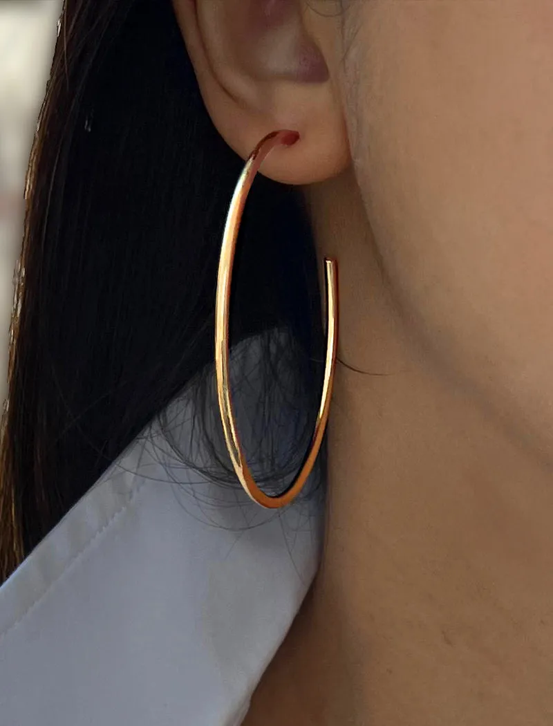 PERFECT Hoop Earrings | 18K Rose Gold Over Sterling Silver