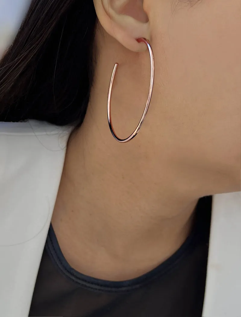PERFECT Hoop Earrings | 18K Rose Gold Over Sterling Silver