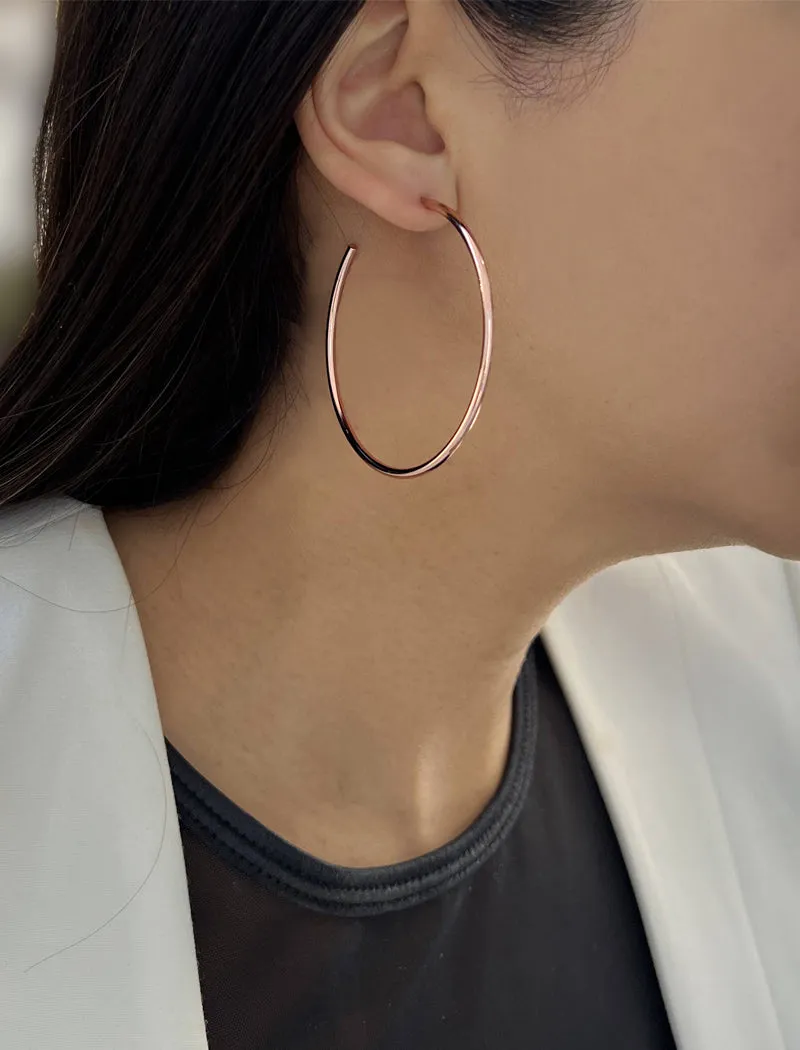 PERFECT Hoop Earrings | 18K Rose Gold Over Sterling Silver