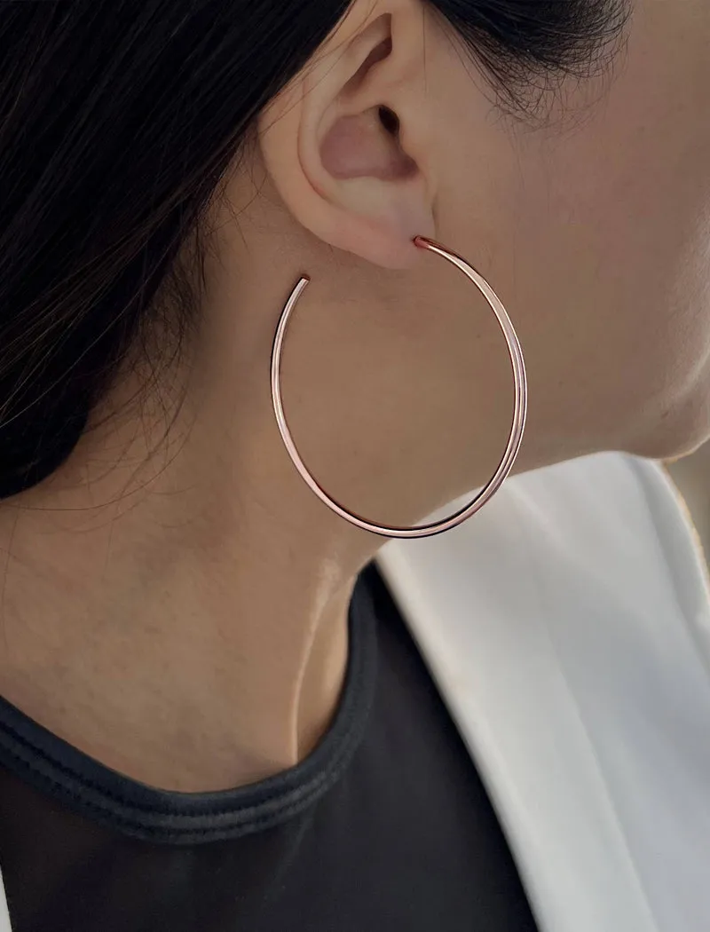 PERFECT Hoop Earrings | 18K Rose Gold Over Sterling Silver