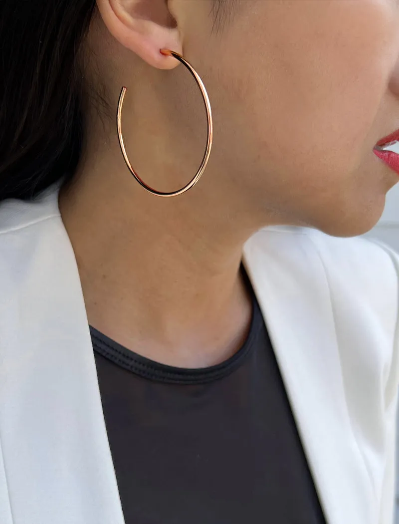 PERFECT Hoop Earrings | 18K Rose Gold Over Sterling Silver