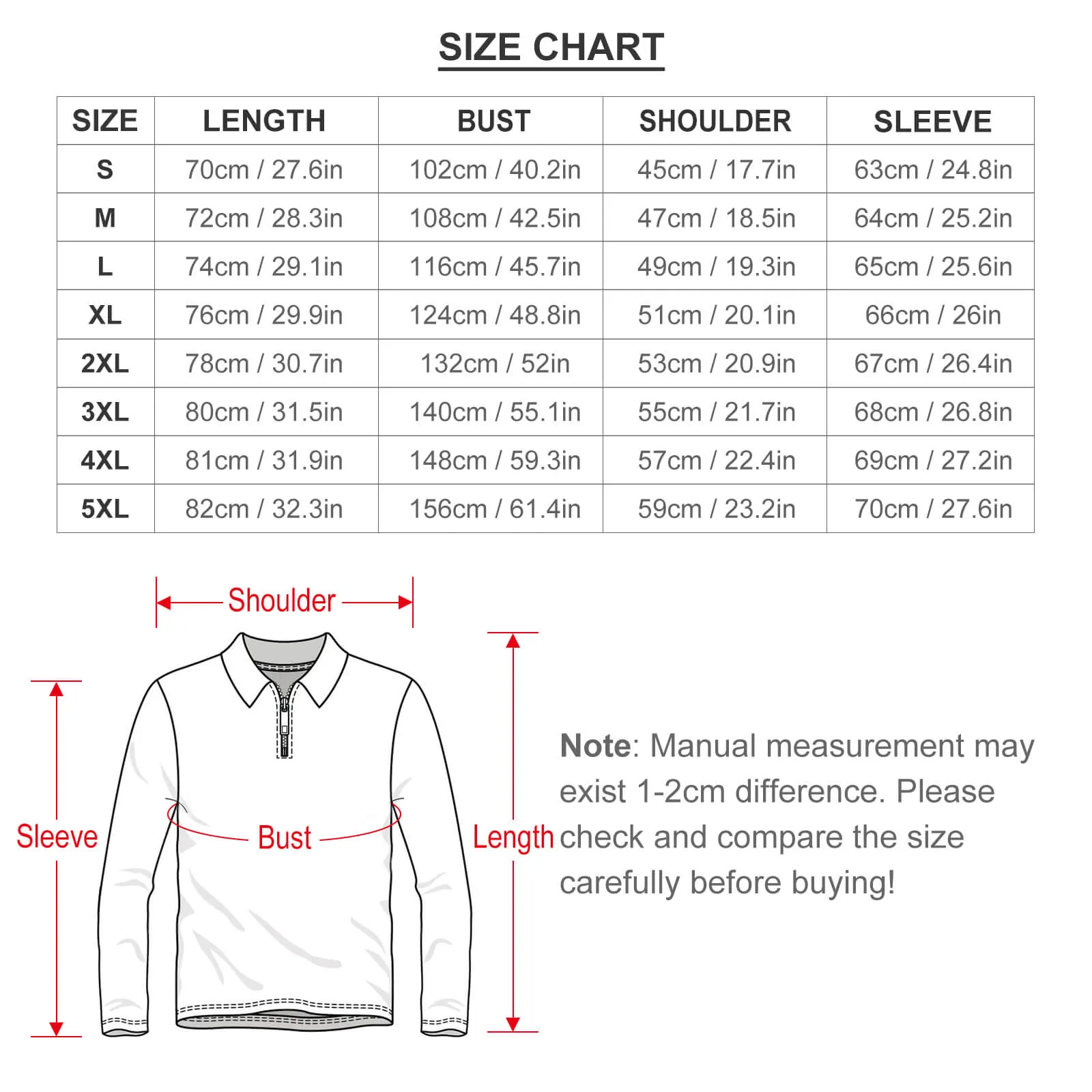 Personalise Your Own 300gsm Half Zip Sweatshirt-S to 5XL