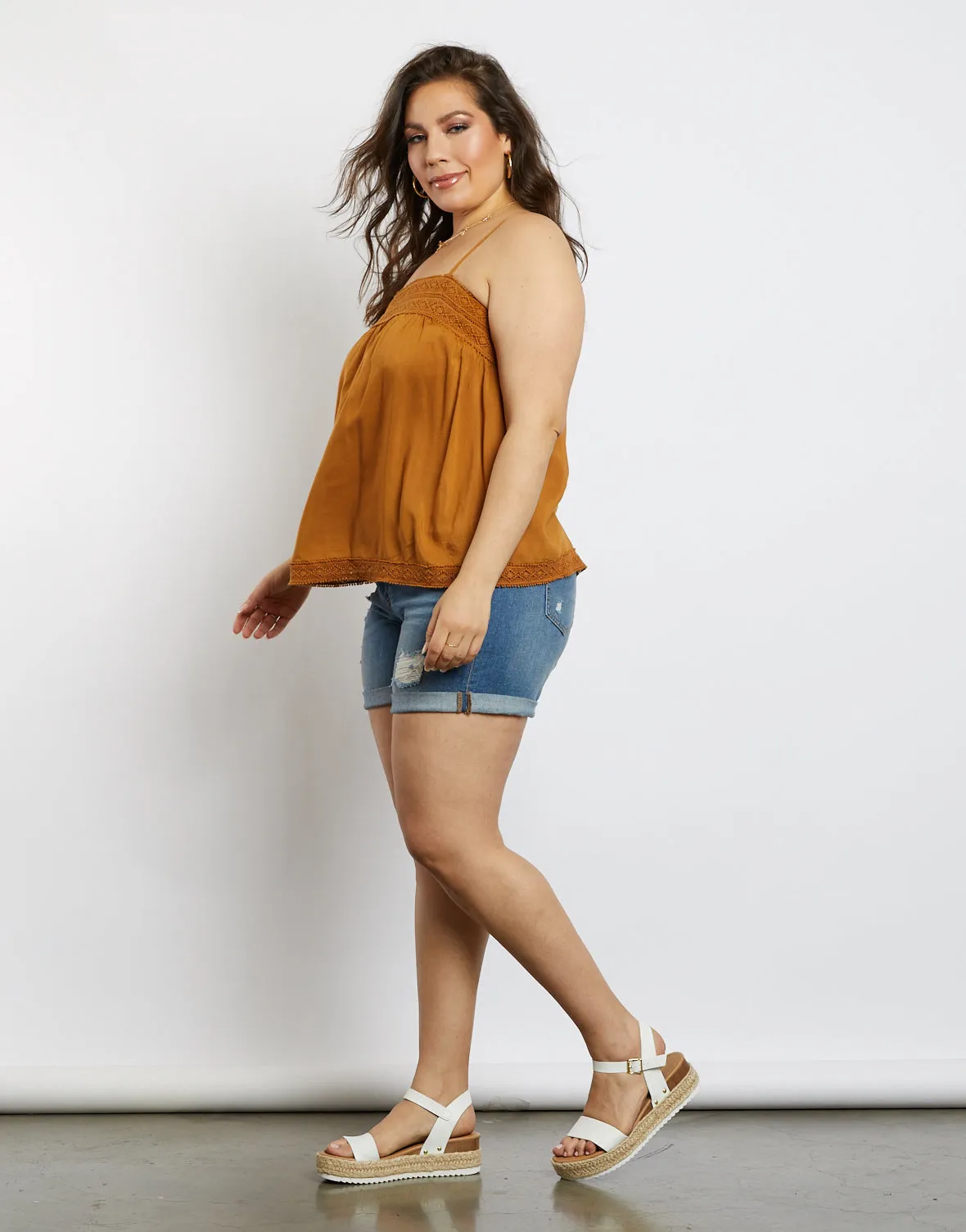 Plus Size Hailey Embroidered Tank