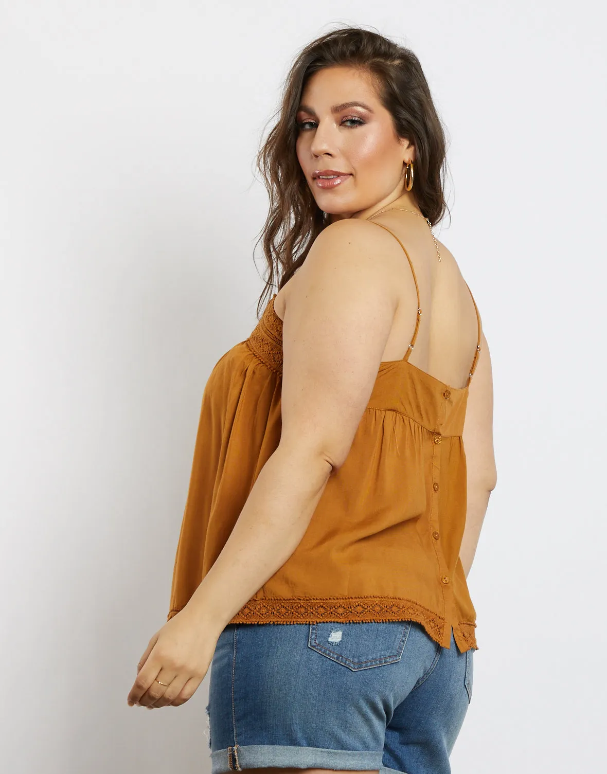 Plus Size Hailey Embroidered Tank