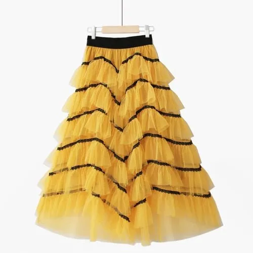 Pre Order:  Ruffled Maxi Layered Cake Skirt
