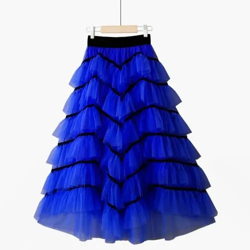 Pre Order:  Ruffled Maxi Layered Cake Skirt