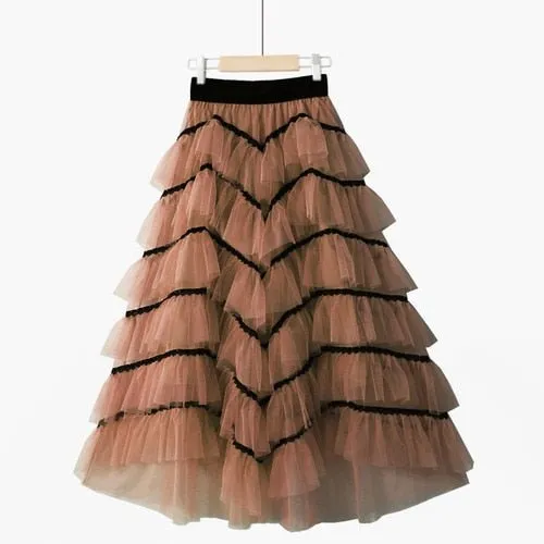 Pre Order:  Ruffled Maxi Layered Cake Skirt