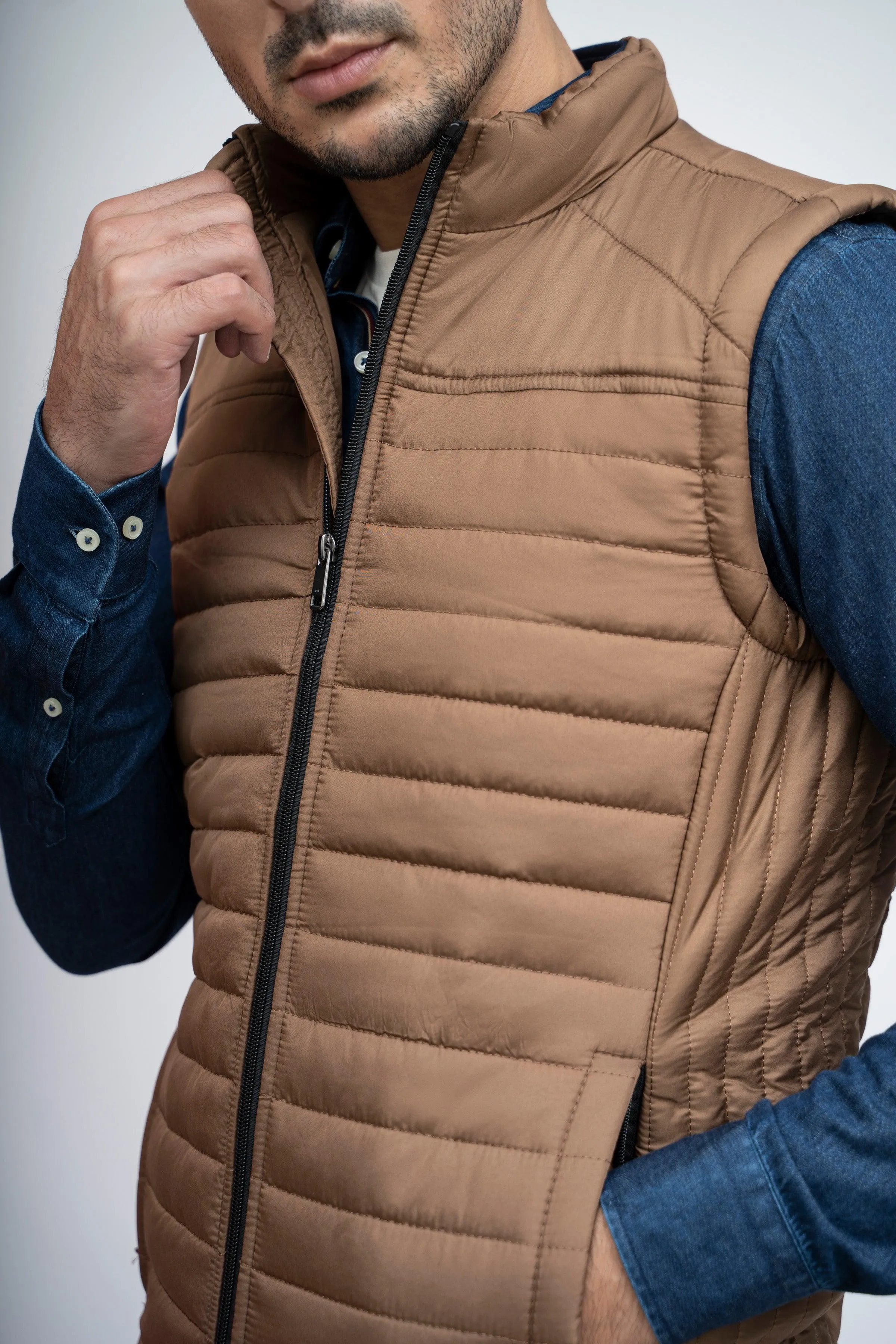 PUFFER JACKET S/L KHAKI