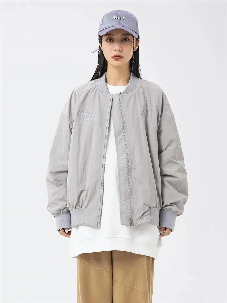 Pure Color Sophistication Women's Racing Crop Jacket