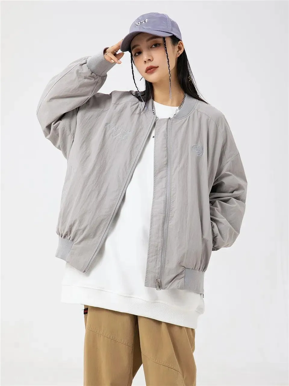 Pure Color Sophistication Women's Racing Crop Jacket