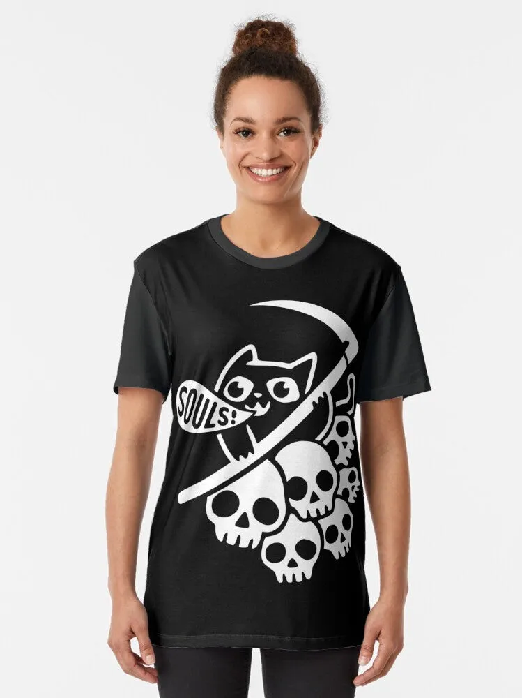 "Cat Got Your Soul?" Graphic T-Shirt