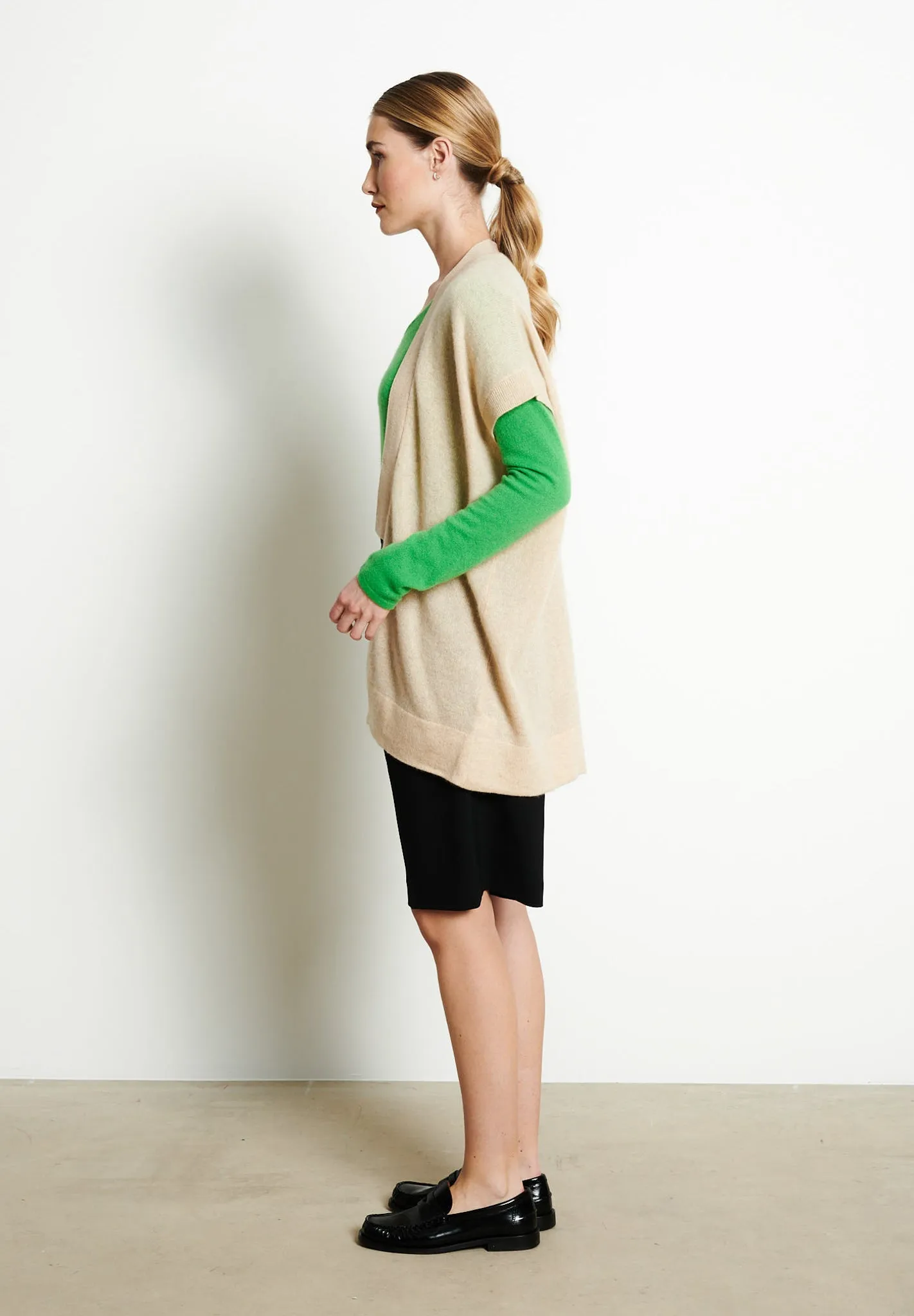 RIA 4 Kimono en cachemire beige