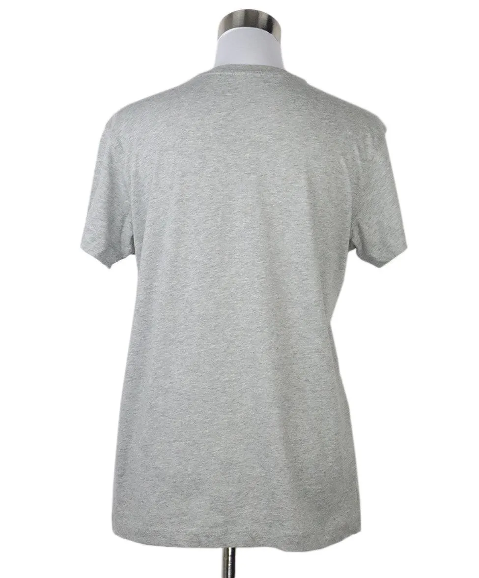 Roberto Cavalli Grey & Black Print T-Shirt sz 6