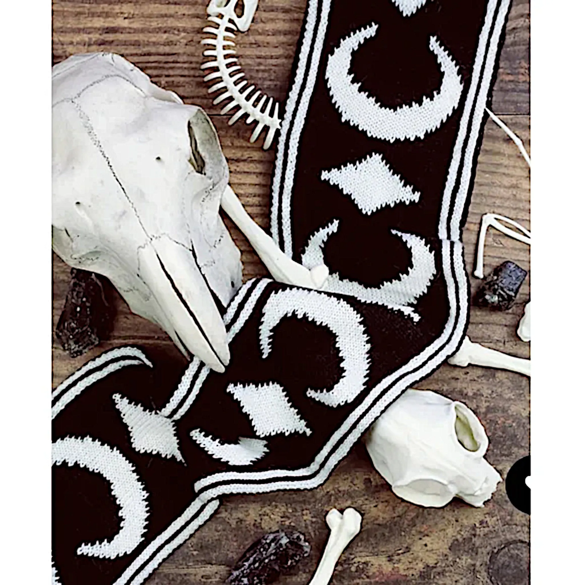 Rogue   Wolf Moon Pupper Celestial Pet Scarf | Black & White Starry Design
