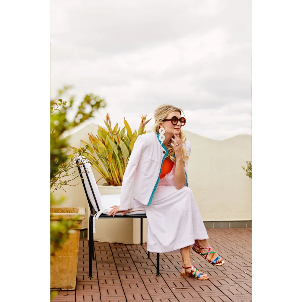 SAMPLE - Hostess Skirt - White Terry Towel