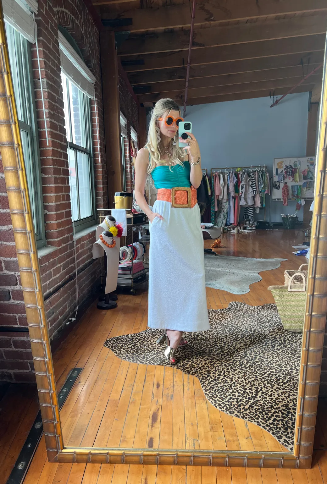 SAMPLE - Hostess Skirt - White Terry Towel