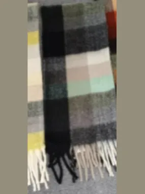Scarf Women's Super Soft Warm Black/Beige/Green rtblbegs