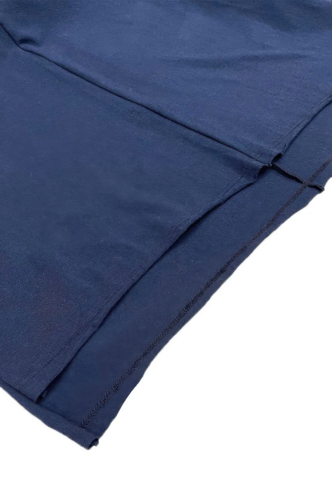 Solid Rough Hem Long Sleeve T-Shirt