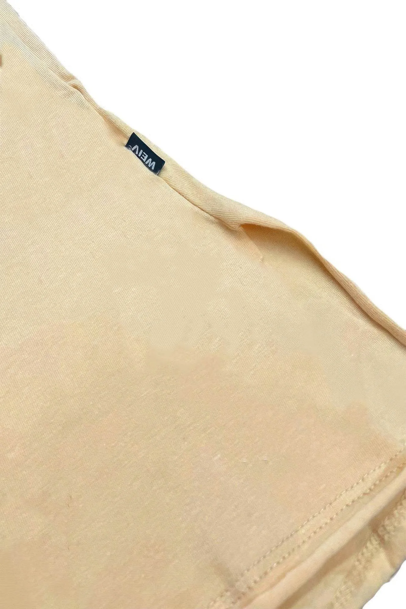 Solid Rough Hem Long Sleeve T-Shirt