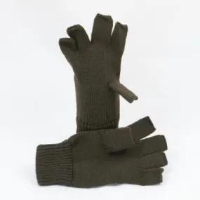 Standard Acrylic Fingerless Gloves. New. Olive Green.