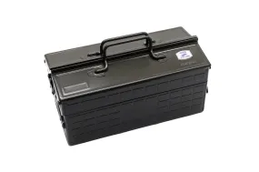 Steel Cantilever Lid Toolbox with Upper Storage Trays and Leather Liners