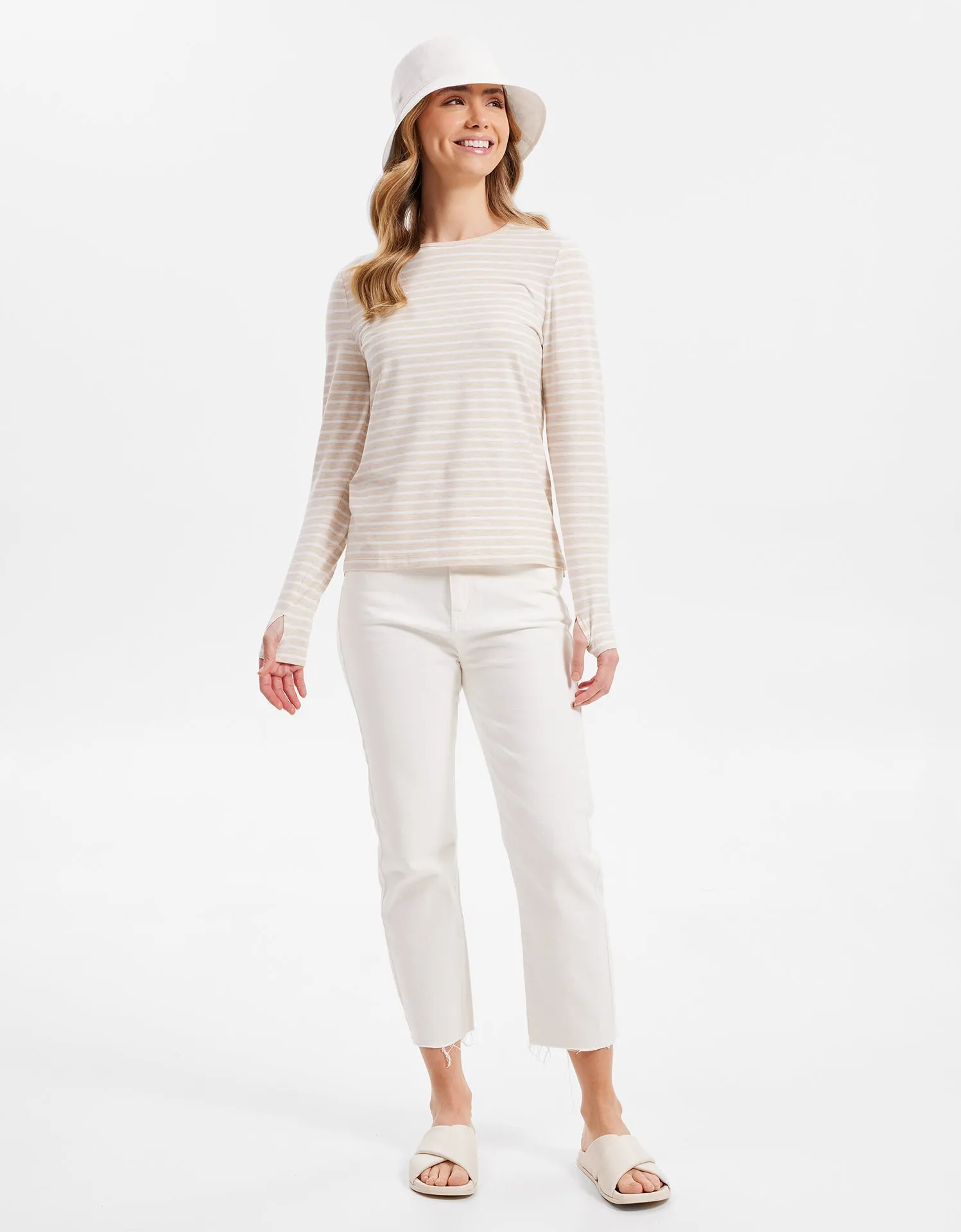 Stripe Long Sleeve T-Shirt UPF 50  Sensitive Collection