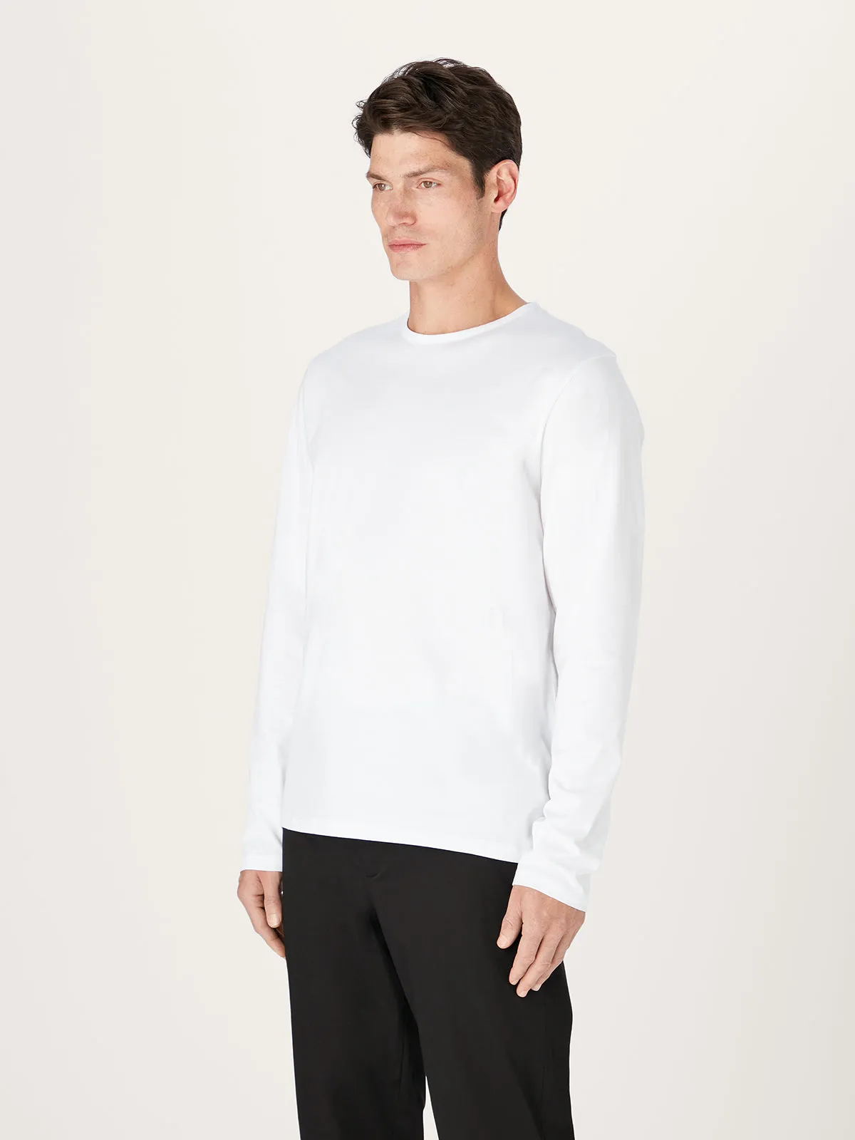 The Long Sleeve Tee || White | Organic Cotton