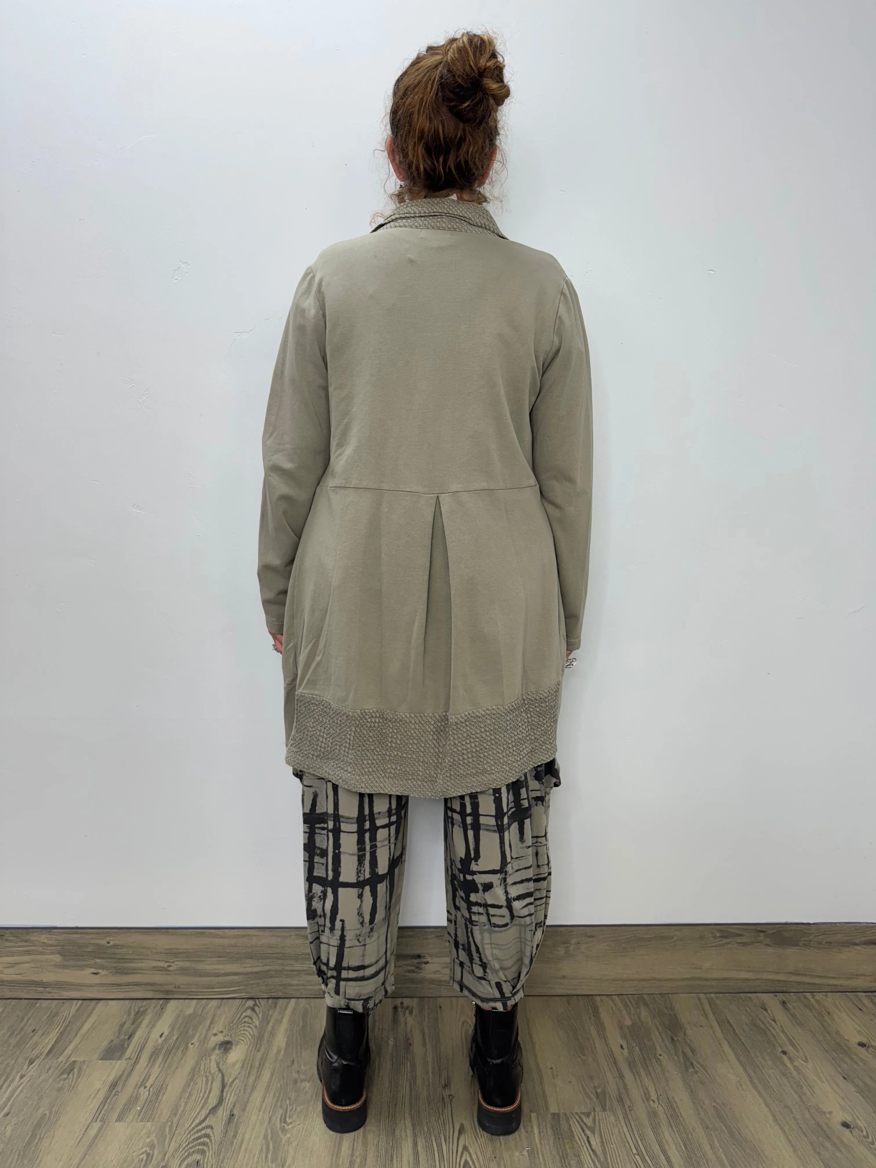 Vine Green Patch Button Down Bee Coat