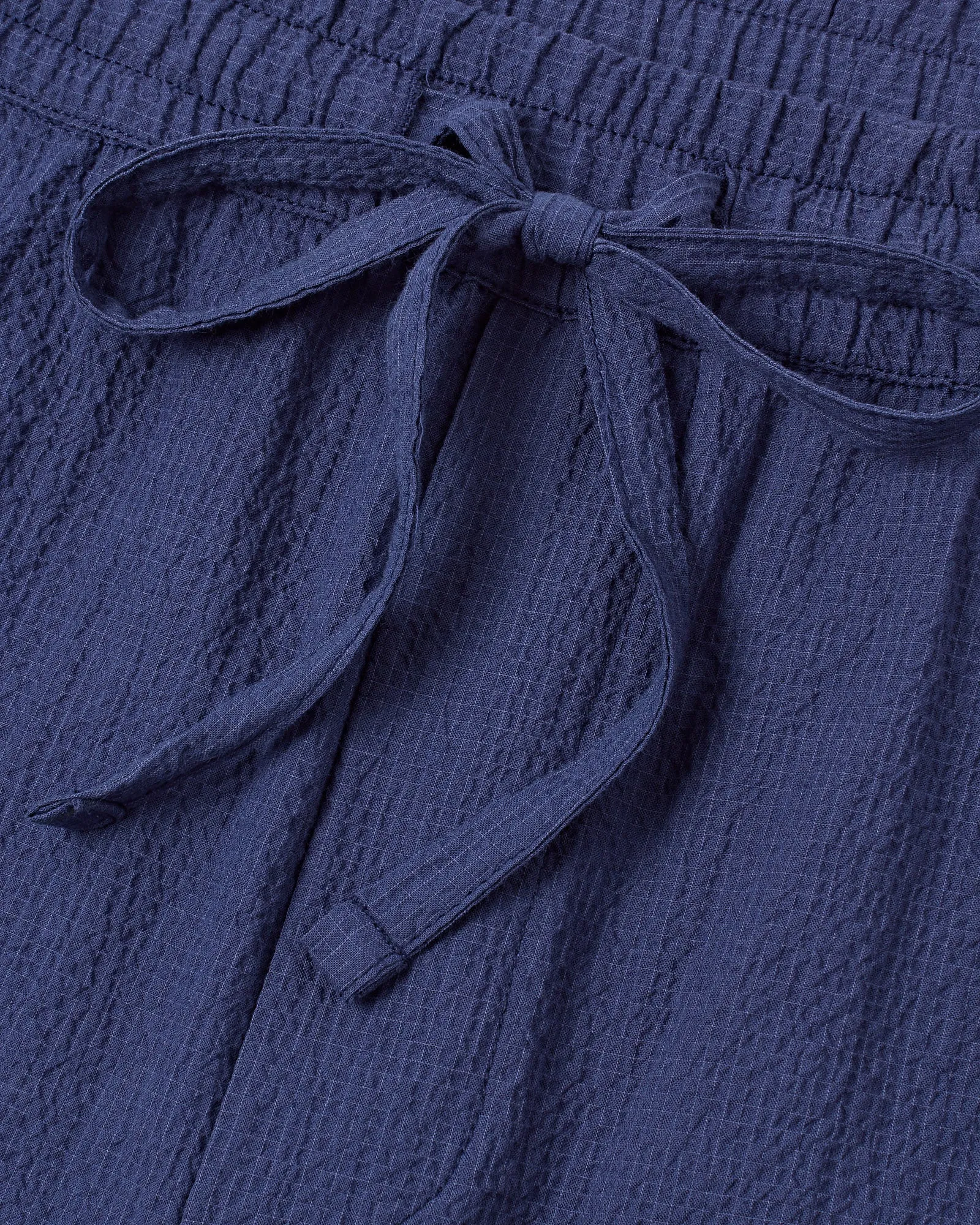 Wahts Stretch Seersucker Shorts - JACOBS (Navy)