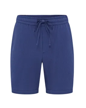 Wahts Stretch Seersucker Shorts - JACOBS (Navy)