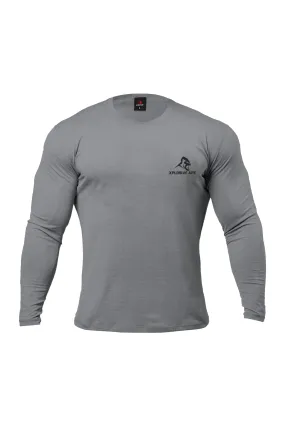XAPE Classic Long Sleeve Tee - Heather Grey