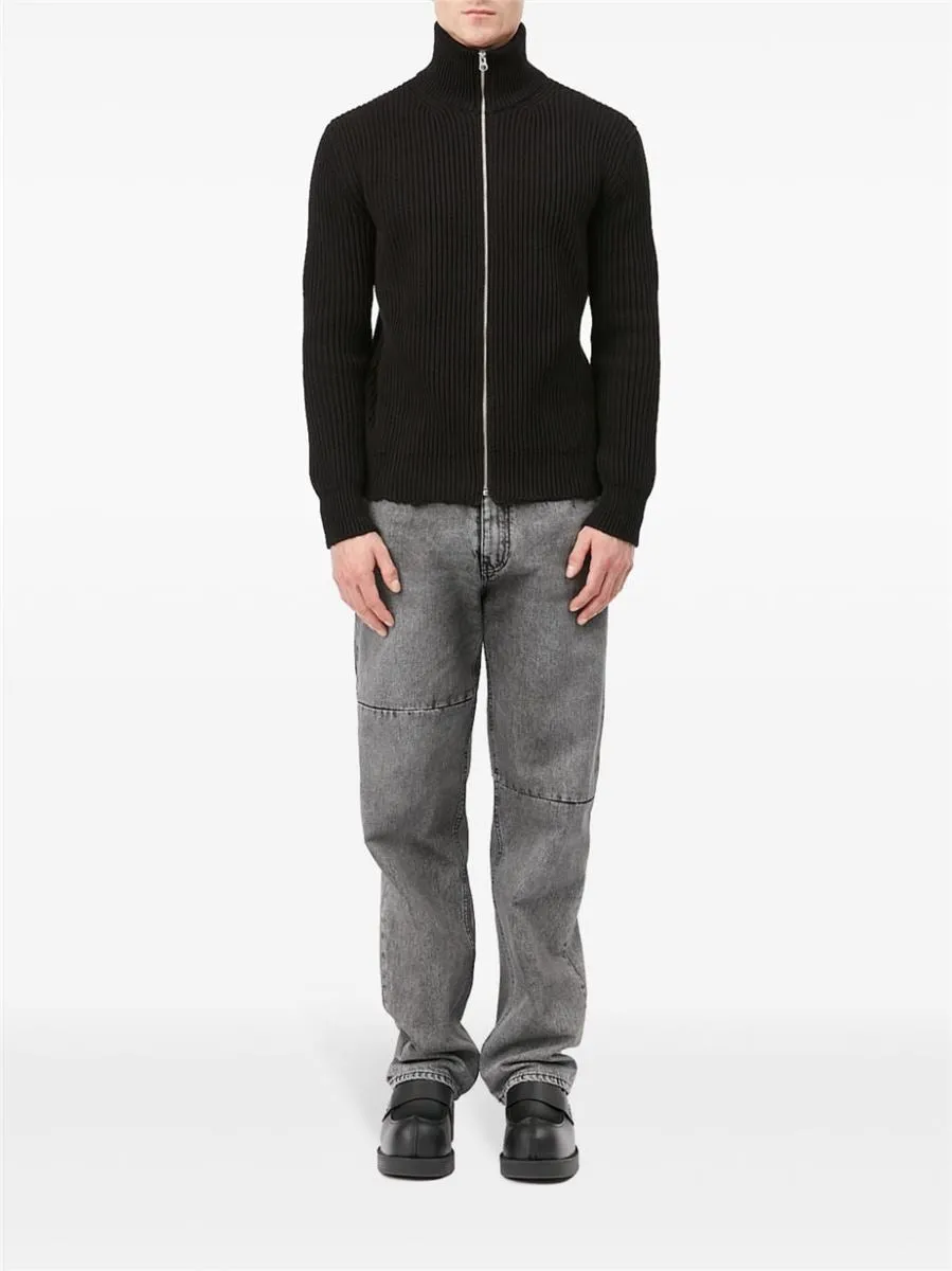 ZIP-FASTENING HIGH-NECK CARDIGAN