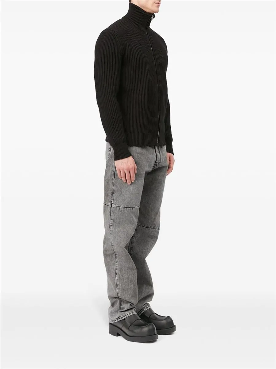 ZIP-FASTENING HIGH-NECK CARDIGAN